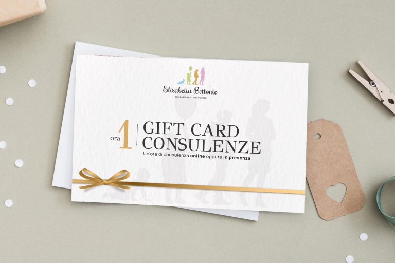 la gift card di un'ora di consulenza online con l'educatrice elisabetta bettonte