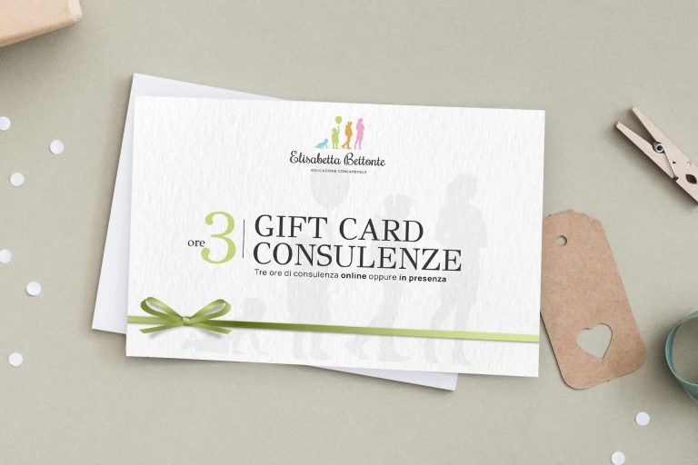 la gift card di un'ora di consulenza online con l'educatrice elisabetta bettonte