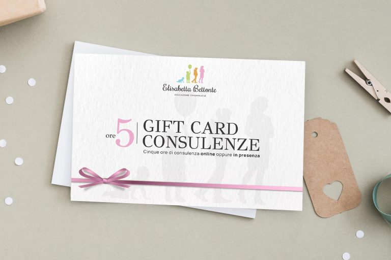 la gift card di un'ora di consulenza online con l'educatrice elisabetta bettonte